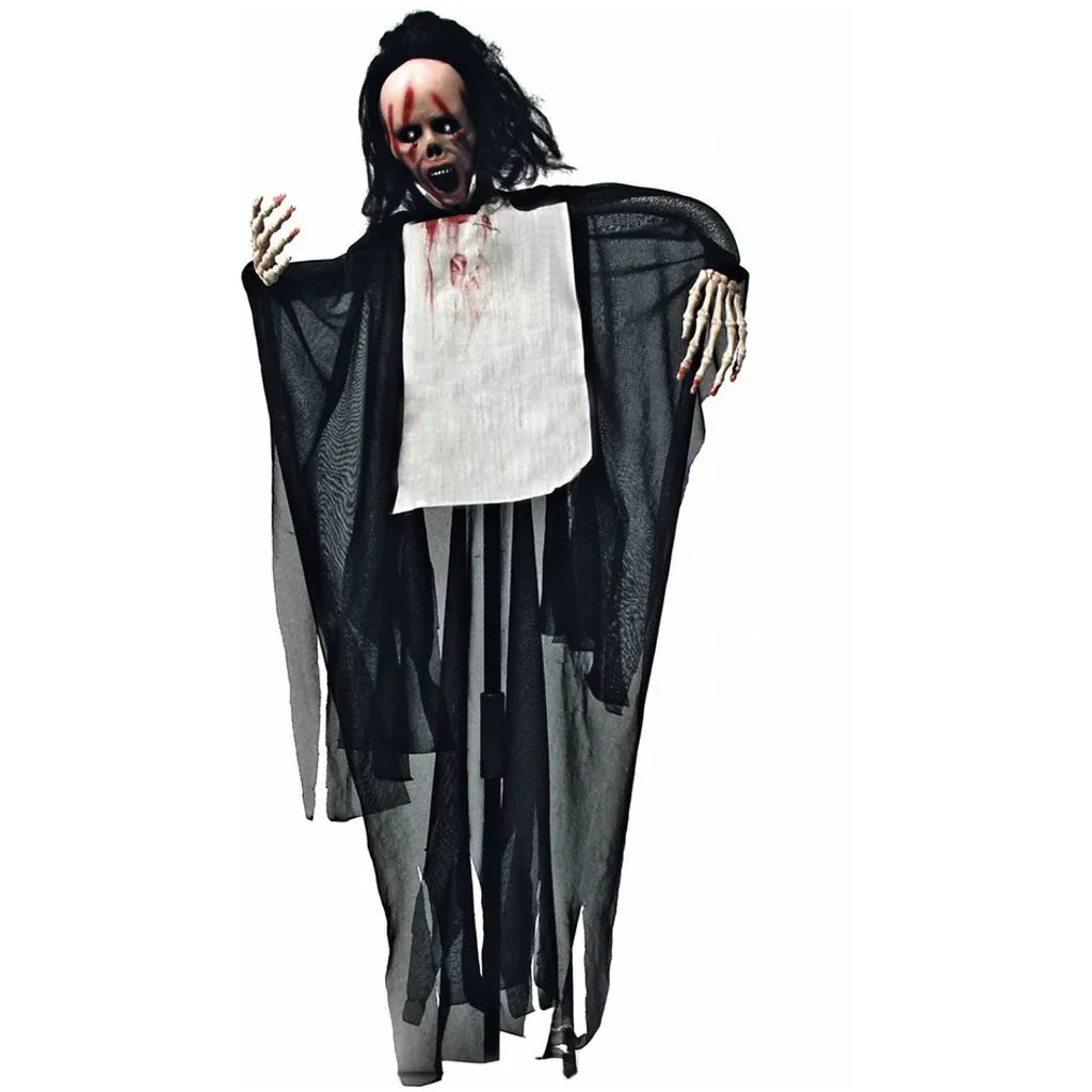 Automate Fantôme Halloween à Suspendre de 95cm avec Effet Sonore