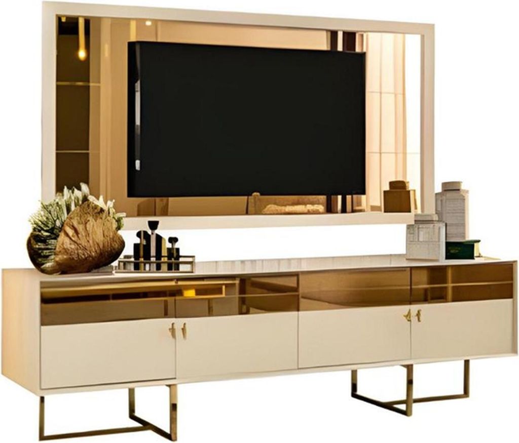 Beiges Wohnzimmer Möbel Set Sideboard r Couchtisch TV-Rahmen