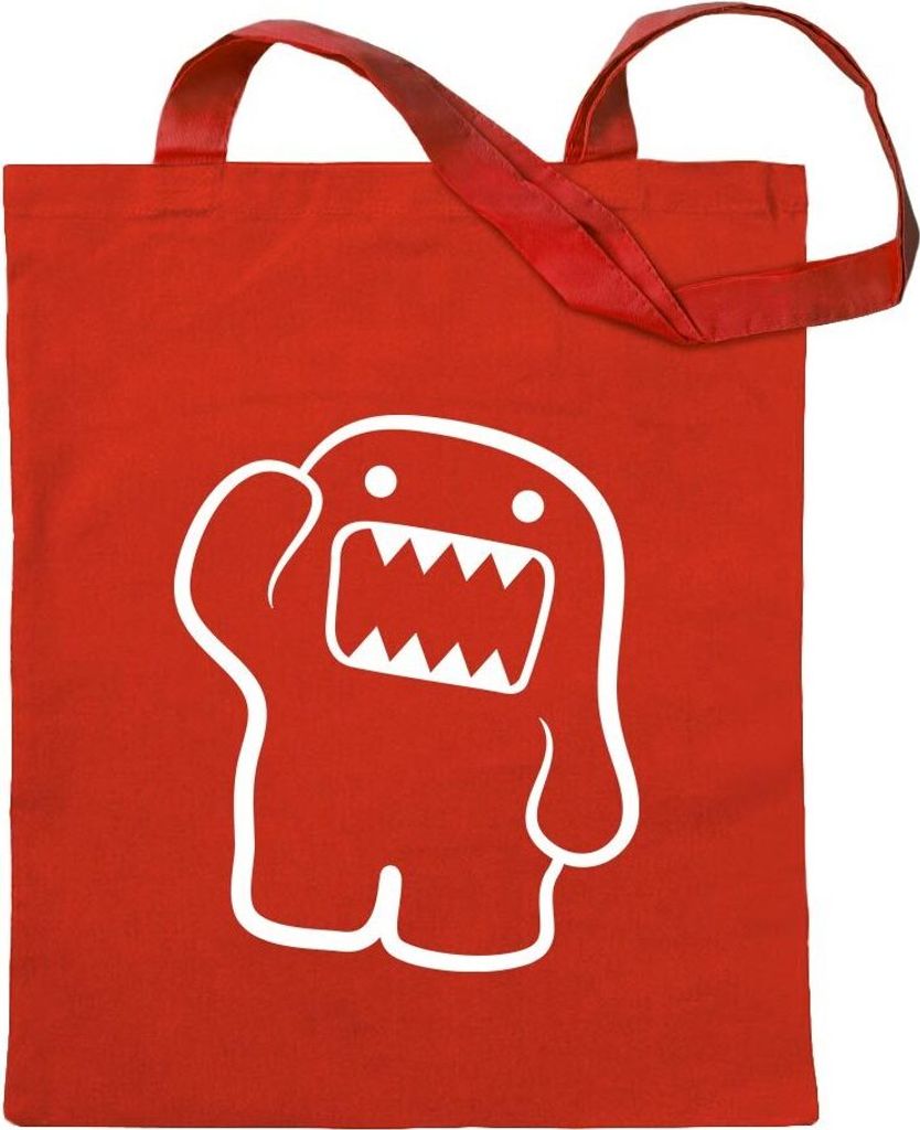 Kiwistar - Baumwolltasche - rot - Domo - Tragetasche Stoffbeutel Umhängetasche langer Henkel