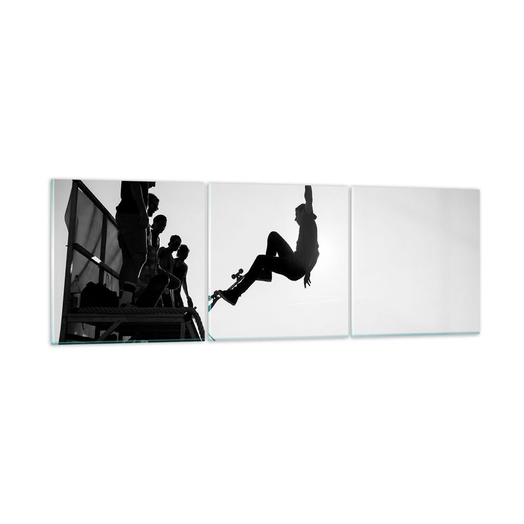 Bilder auf glas - Sport Skateboard - 120x40cm - Glasbilder - Wandbilder - Kunstdruck - zum Aufhängen bereit - Wanddekoration aus Glas - Glas Bilde...