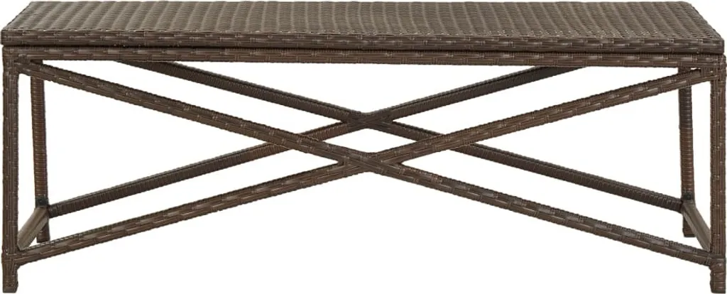 Panca Esterna 120cm SYFAX™ Marrone: Arredo Giardino Polyrattan Elegante