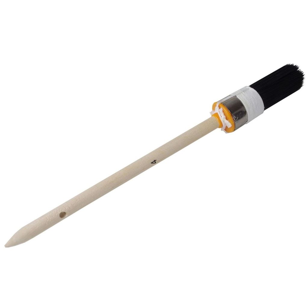 Pinsel Rundpinsel Ringpinsel Gr.4 schwarze Kunstborsten Produktbild 