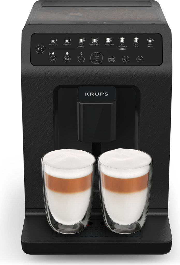 KRUPS Evidence Öko-Design Automatische Espresso- Und Cappuccino-Maschine, Perfekter Geschmack, Quattro Force, One-Touch Tassen Mit Milch, 8 Vorein...