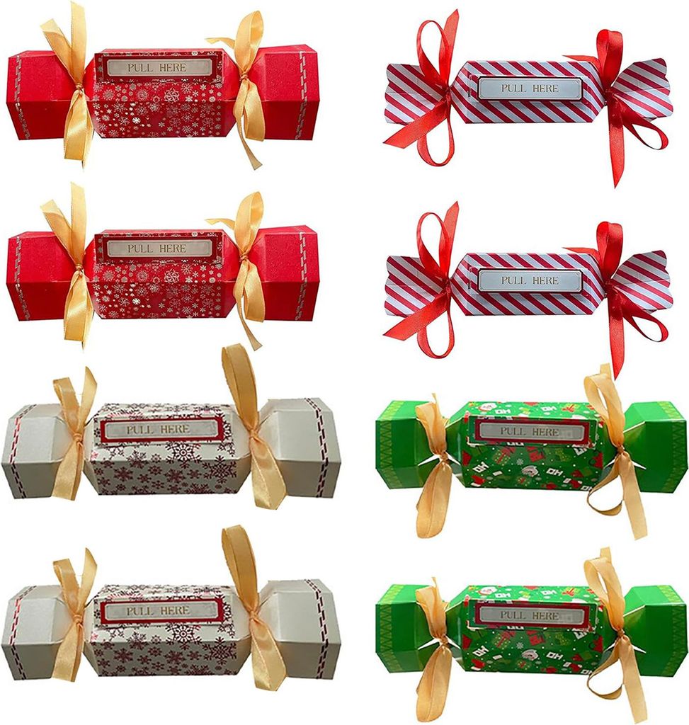 8-teiliges Set mit Süßigkeiten-Weihnachtsgeldbeuteln zum Selbermachen – Überraschungsgeschenkhalter zum Herausziehen für Kinder und Erwachsen...