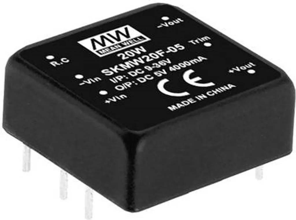 MEAN WELL SKMW20G-05: Convertitore DC-DC 20W 5V 4A Industriale