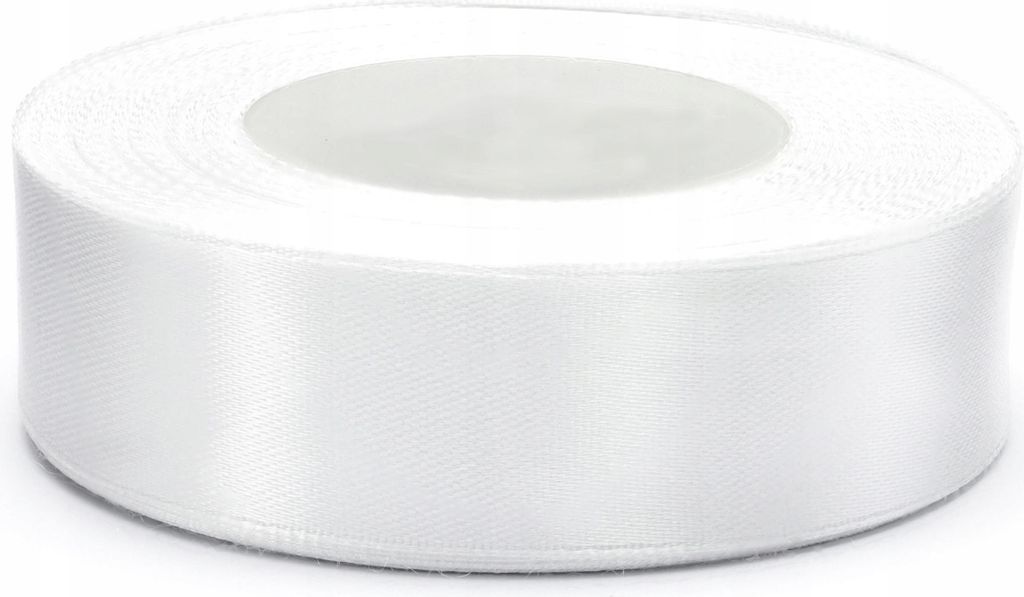Weißes Satinband 25mm - Elegante Dekoration 32m