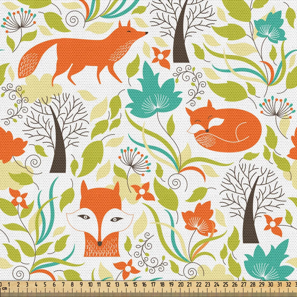 Tissu Durable Renard Sauvage pour Rénovation de Meubles 148x300 cm