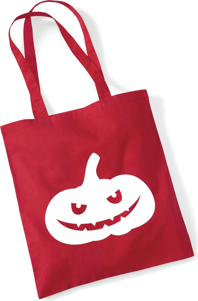 Huuraa Jutebeutel Halloween Kürbis Pumpkin 10 Liter Classic Red Baumwolle Tasche Geschenkidee