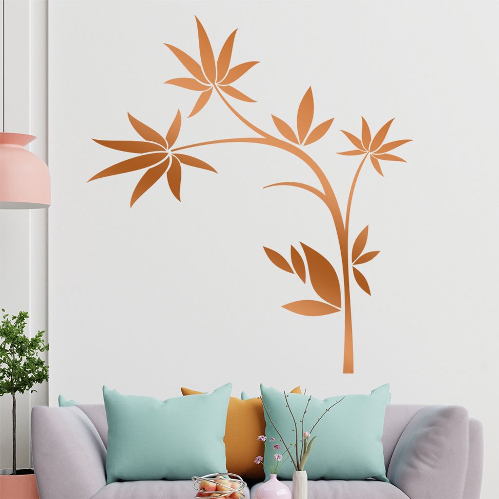 Ast - Vögel - Sterne Wandtattoo in 6 Größen - Wandaufkleber Wall Sticker - Dekoration, Küche, Wohnzimmer, Schlafzimmer, Badezimmer