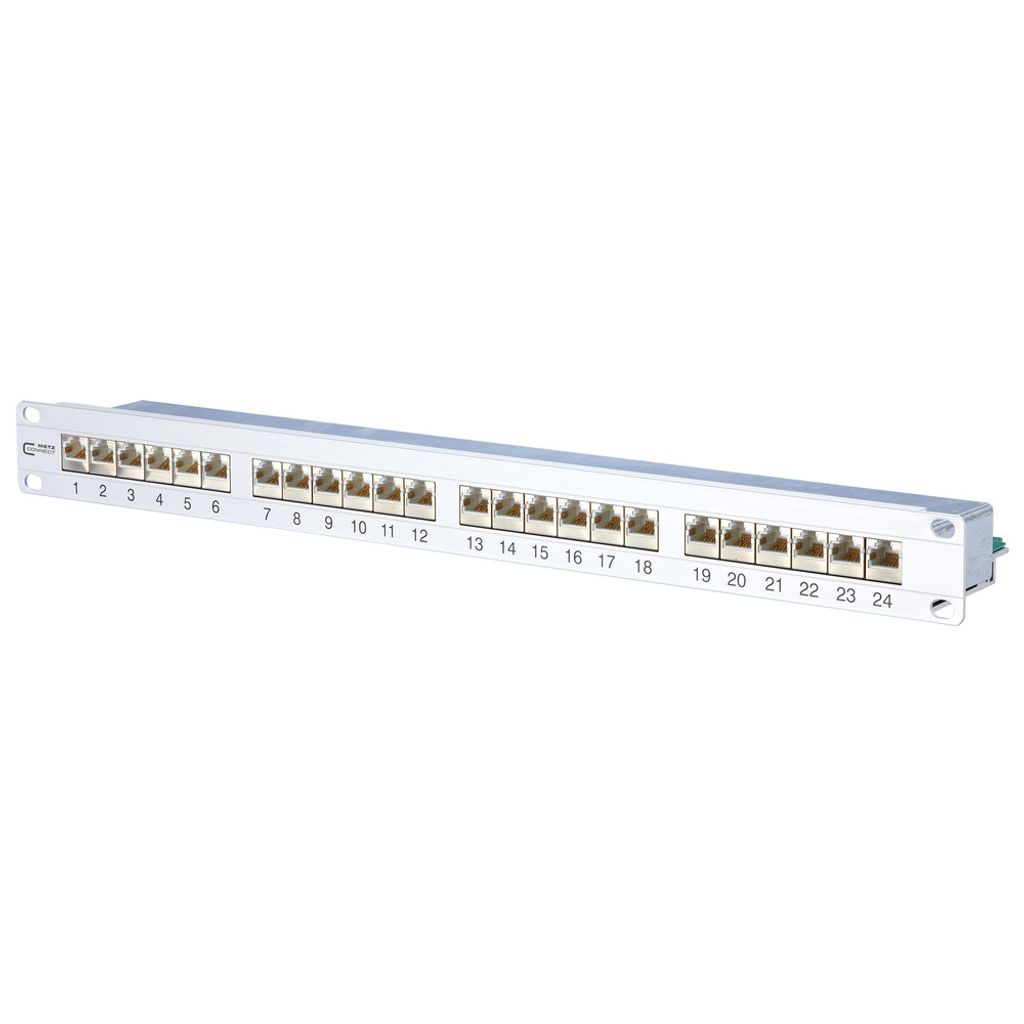 METZ CONNECT E-DAT C6 19"-Patchfeld 1HE, Cat.6 (Class E), 24 Ports