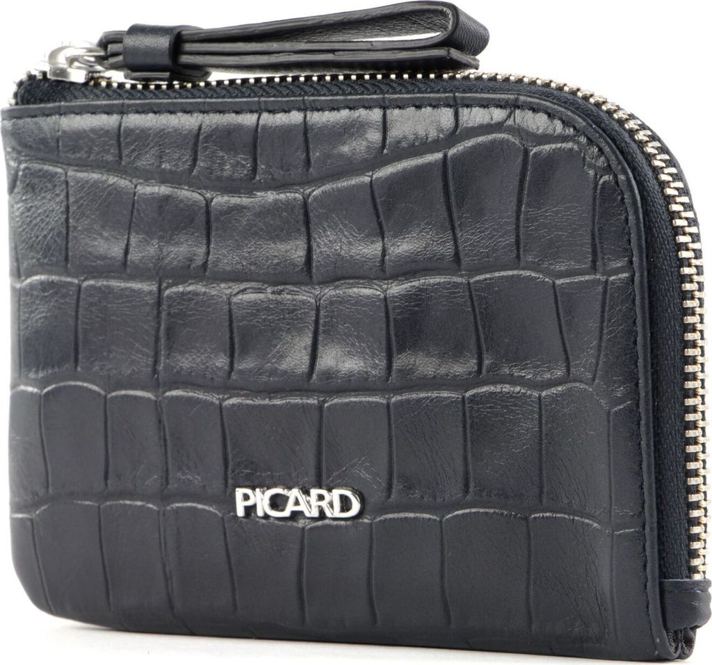 PICARD Leder Geldbörse Dundee 1 Zip Around Wallet Ozean blau