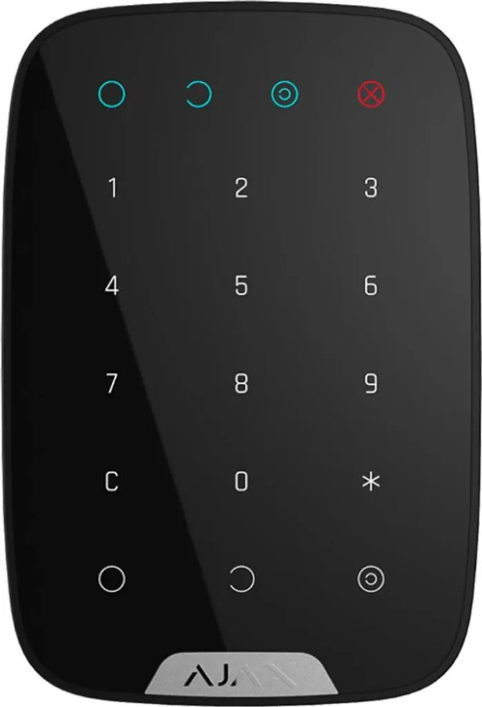 Clavier de commande Ajax KeyPad noir idéal pour entrée maison ou bureau