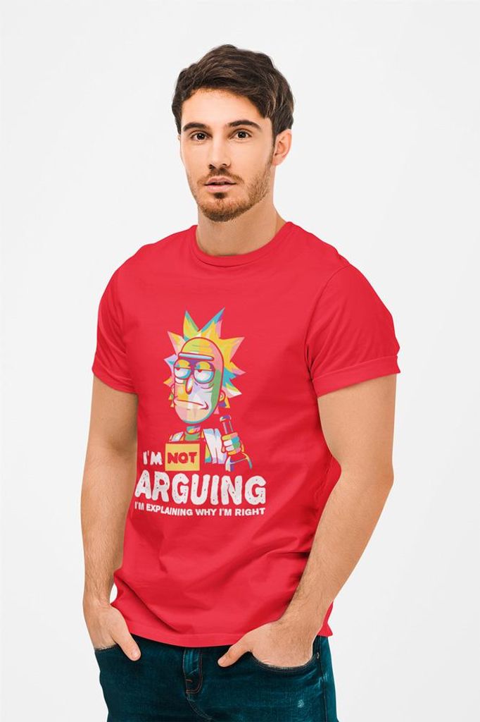 D&B Uni Polo MO00049 RickAndMorty Rot-Größe XL