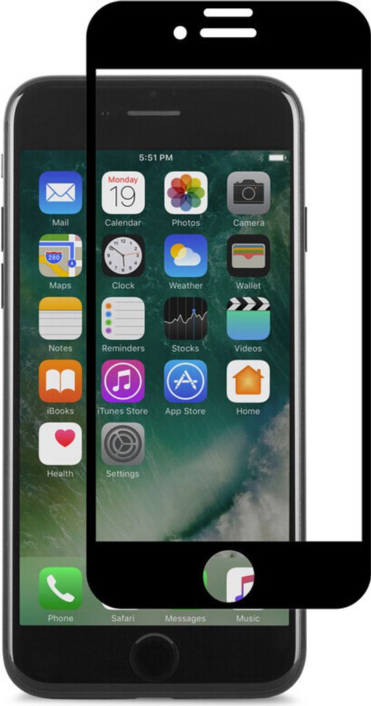 Moshi IonGlass IonGlass Displayschutz - Schwarz - für LCD iPhone 6 Plus, iPhone 6s Plus, iPhone 7 Plus, iPhone 8 Plus - Resistent gegen Fingerabdr...
