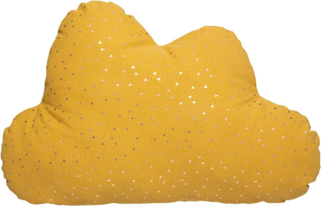 Kinderkissen "berlingot" wolke senfgelb 45x28cm - Atmosphera créateur d'intérieur