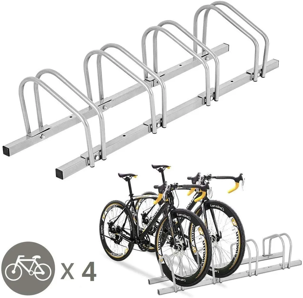 Râtelier pour 4 Vélos Standparker Multiples en Acier Robuste de Jardin
