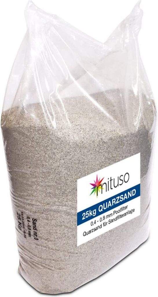 Quarzsand 25 kg für Filteranlagen | 0,4 - 0,8 mm Filtersand Produktbild 