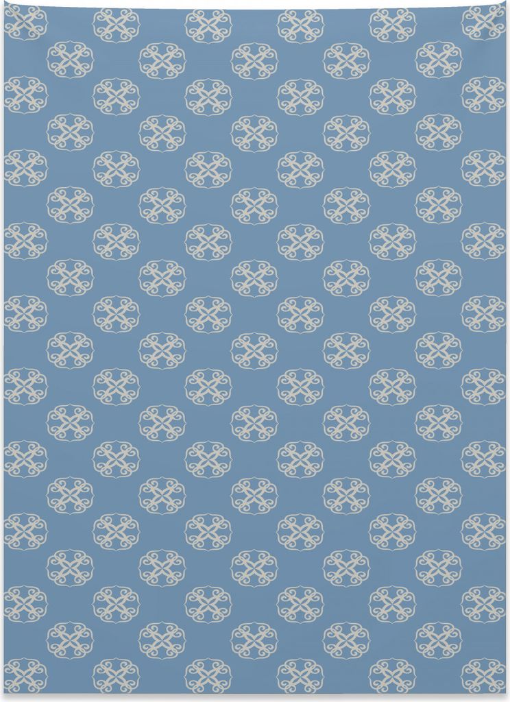 Abakuhaus Geometrisch Wandteppich, Kreisförmige florale Form aus Weiches Mikrofaser Stoff Kein Verblassen Klare Farben Waschbar, 110 x 150 cm, Bla...