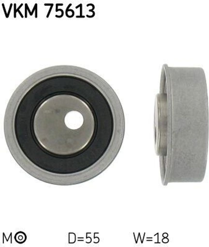 SKF VKM 75613 Spannrolle, Zahnriemen OE 6000608170 kompatibel mit Sonata, Trajet, Carens, Joice, Magentis, Sorento, Eclipse, Galant, Grandis, L200,...