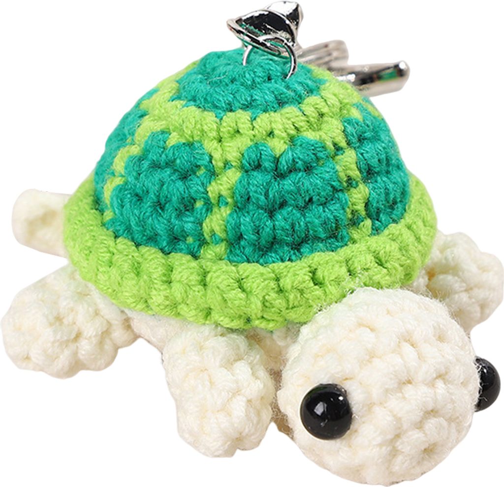 Schlüsselanhänger Anhänger Gehäkelte Schildkröte Form Charm Hängendes Ornament Portemonnaie Rucksack Autoschlüssel Accessoire Anhänger Gebu...