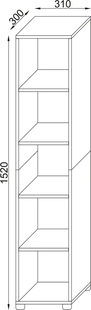 Meuble de rangement Benas-5 bois pour optimiser les angles et recoins - 4