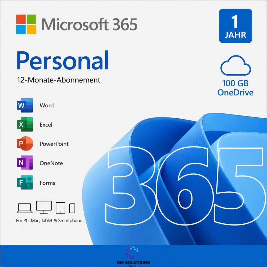 Microsoft 365 Personal 1 Jahr – Konto Digital | Sofort Produktbild 