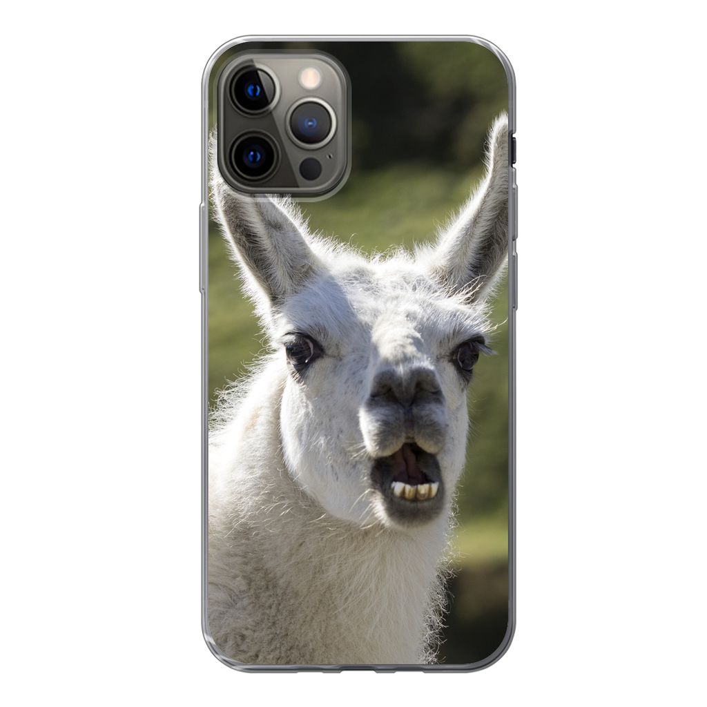 MuchoWow Handyhülle Schutzhülle Hülle für iPhone 13 Pro Lama - Lustig - Kinder - Jungen - Mädchen - Kinder Silikon Softcase Handy Hülle - H...