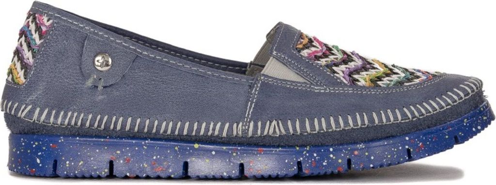 Marineblau Ballerinas aus Naturleder, sehr leicht, flexible Gummisohle, Modell 0586317001