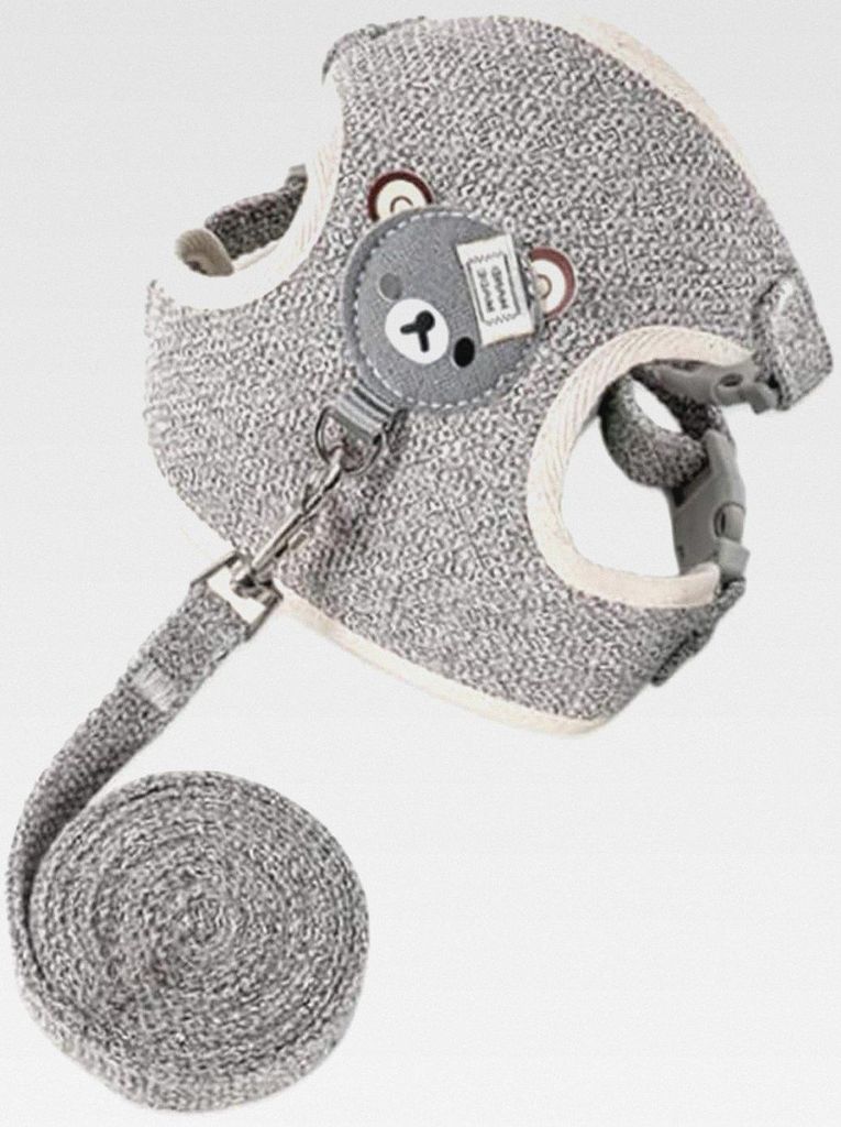 Hasen-Harness Elastische Leine Weich Gepolsterte Haustierweste Verstellbare Hasenleine und -Geschirr-Set Haustiergeschirr und Leine für Hamster, k...
