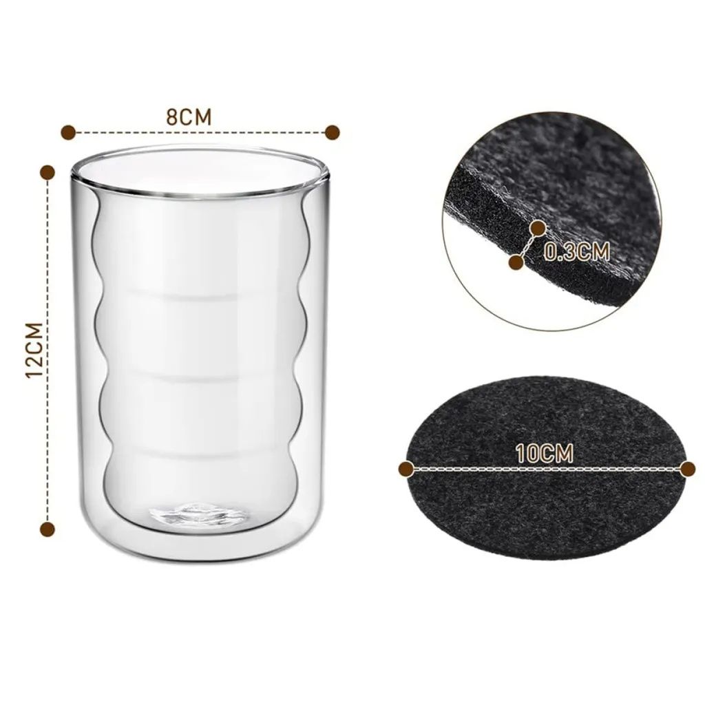 Thermoskannen aus Borosilikatglas,Latte Macchiato Tassen, Produktbild 4