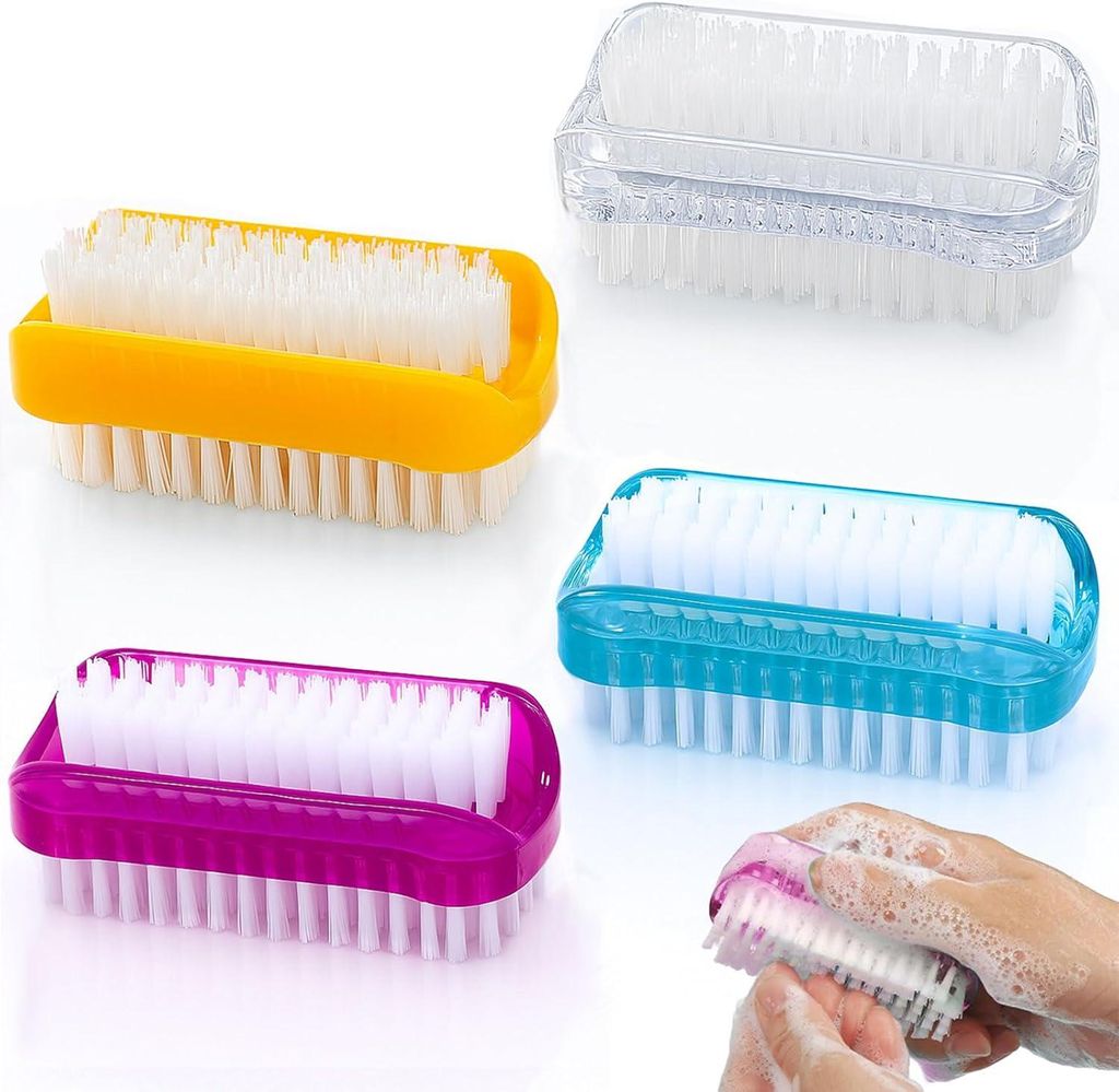 doppelseitige Nagelbürsten mit Kunststoffgriffen zur gründlichen Reinigung von Händen und Nägeln