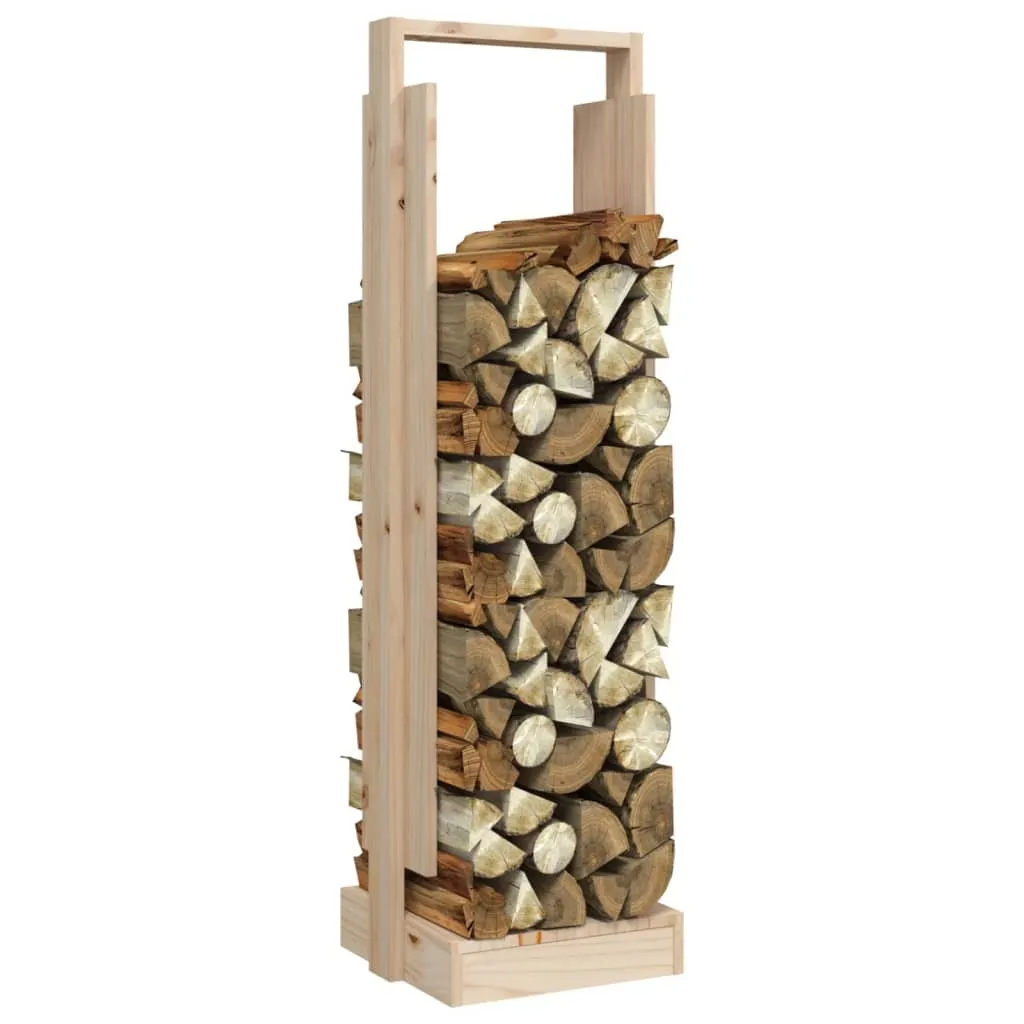 Range-bûches cloris en pin massif 33,5x30 cm structure robuste et stable - 4