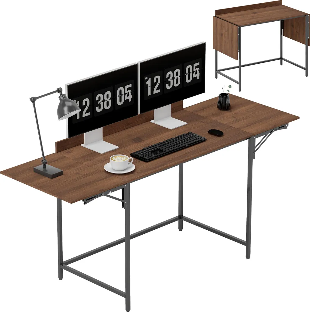 Bureau pliant gain de place 170 x 58 cm Solution pour chambre étroite
