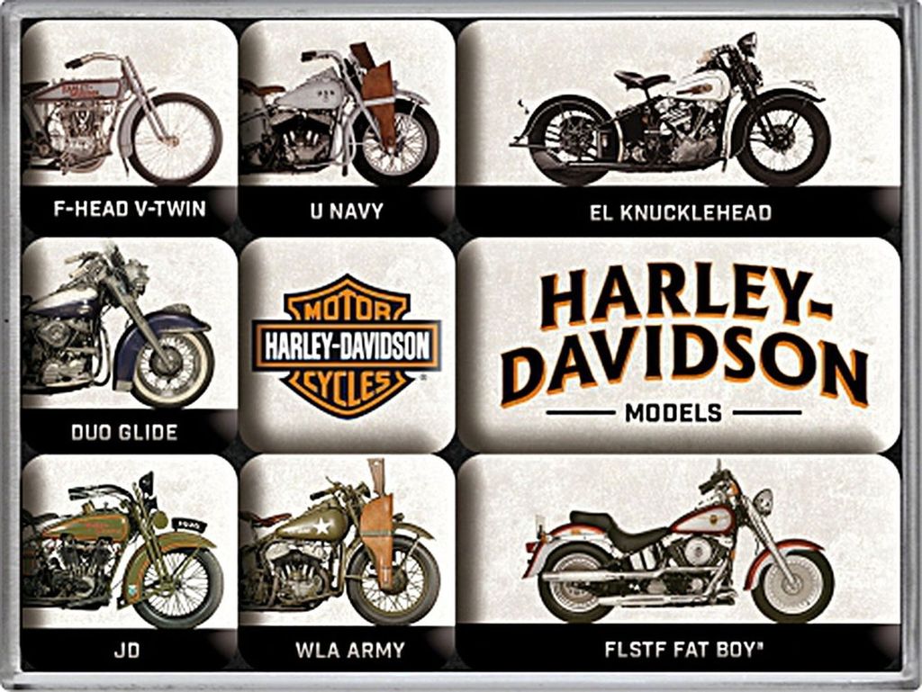 Magnesy Na Lodówkę 9Szt Harley Davidson Zdjęcie produktu 