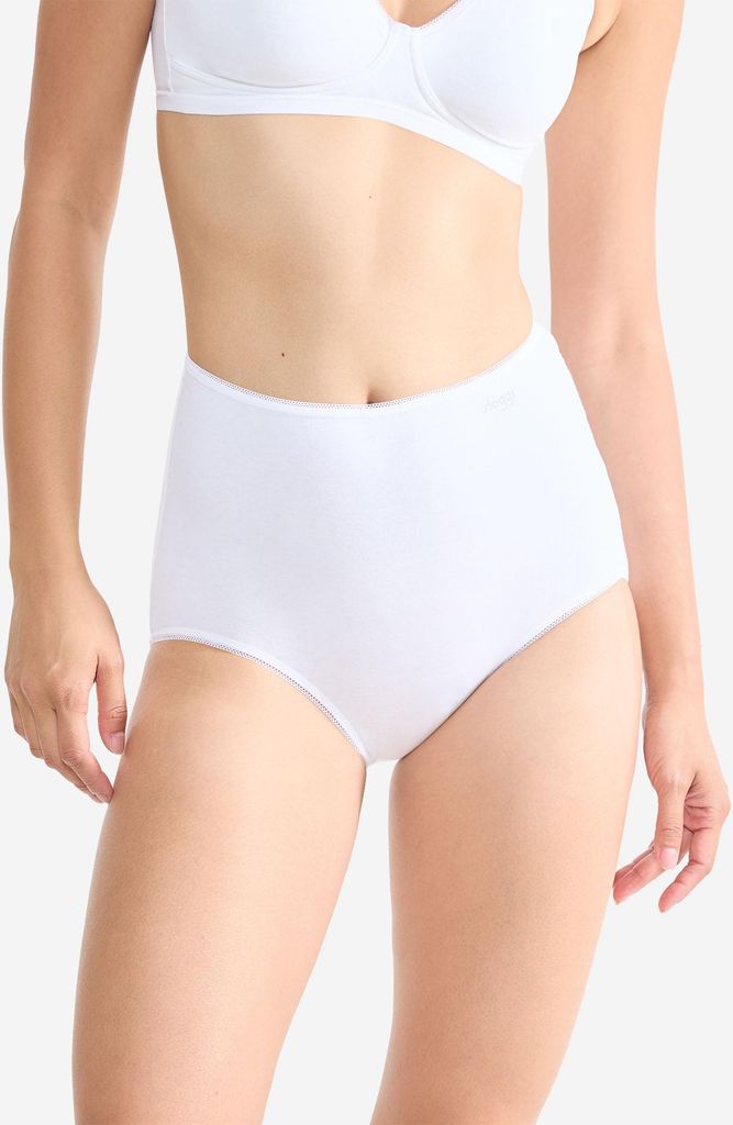 sloggi Damen Maxislip 3-Pack Pure Comfort Maxi - WHITE - Größe S