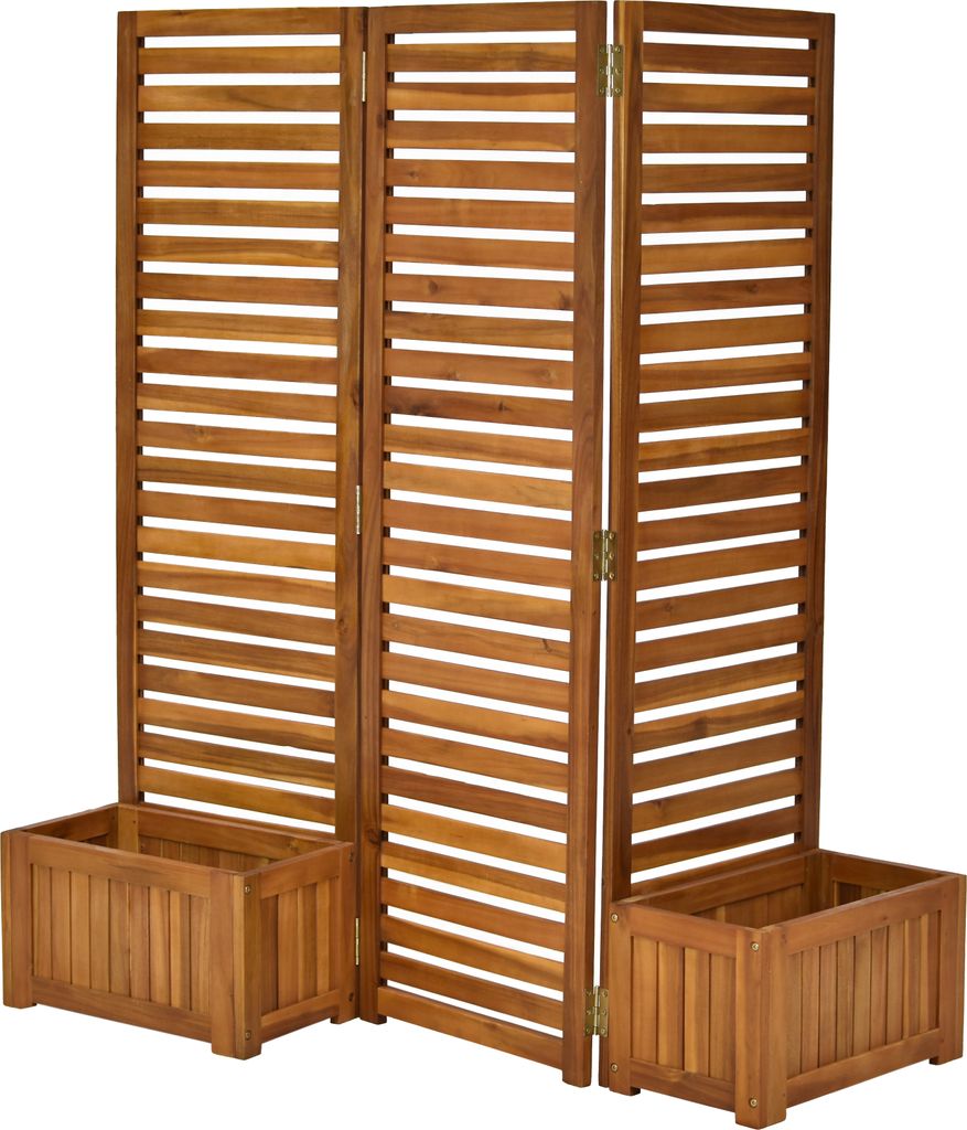 Merxx Sichtschutz mit Blumenkasten - Akazienholz Produktbild 6