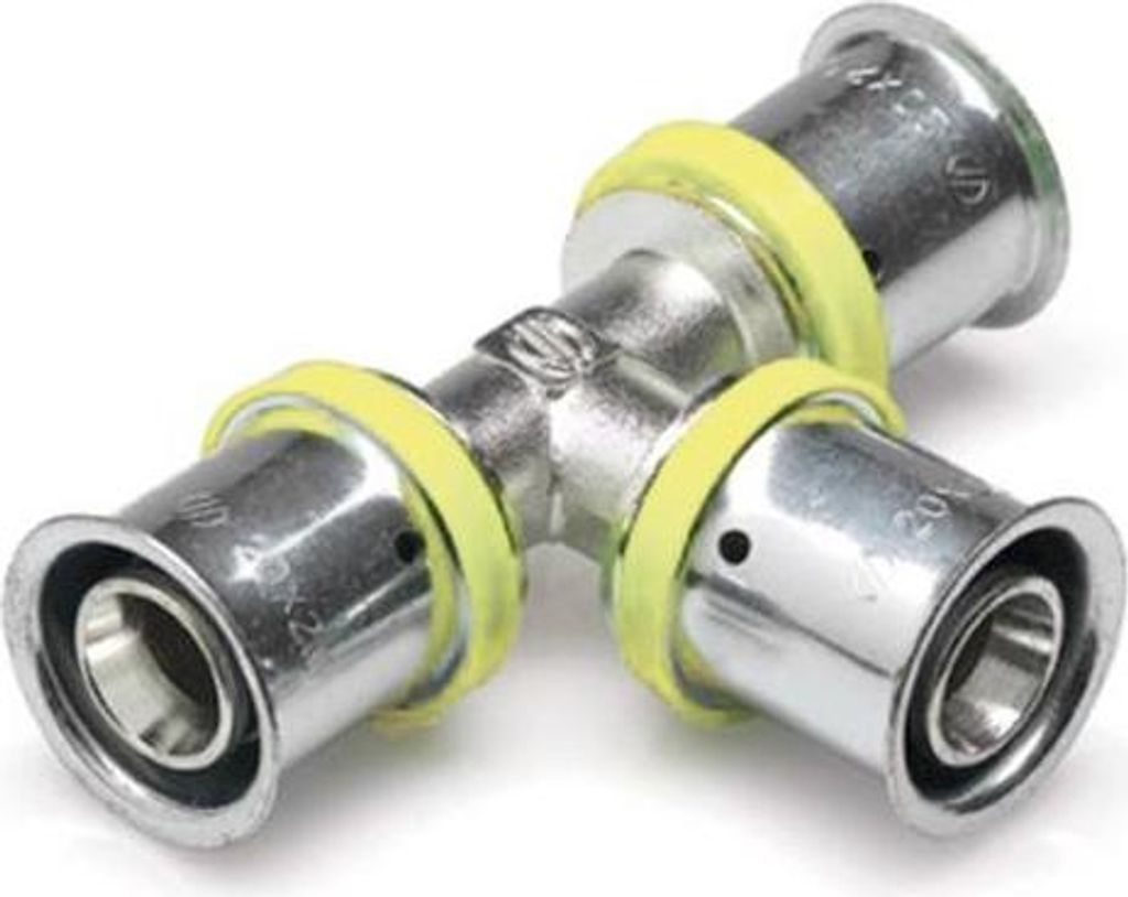 Pressfitting Fittings Verbundrohr, T-Stück reduziert Ø20 x Ø16 x Ø16