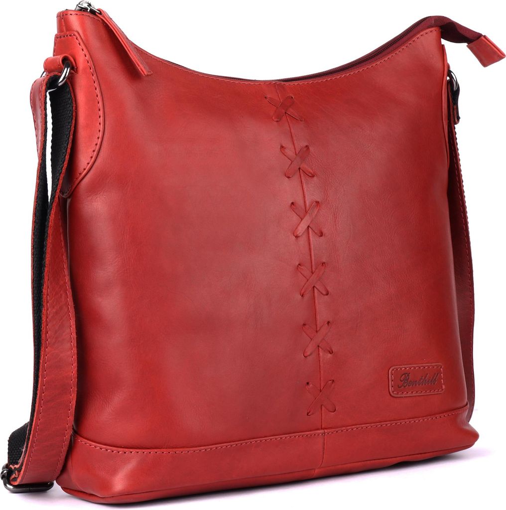 Benthill Shopper Damen Leder - Ledertasche mit Reißverschluss - Umhängetasche aus Echtleder - Handtasche Vintage - Bag Beutel - Frauen Schulterbe...
