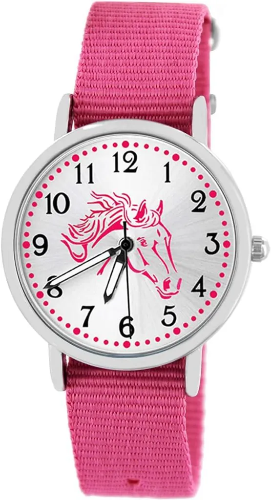 Orologio da Polso Rosa per Bambina - Movimento al Quarzo e Cinturino Soft