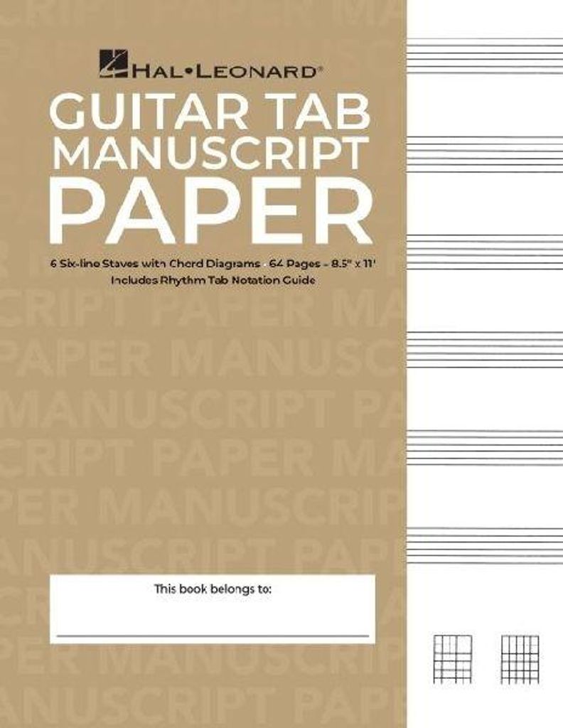 Guitar Tablature Manuscript Paper Standard Edition 64 Pages Produktbild 