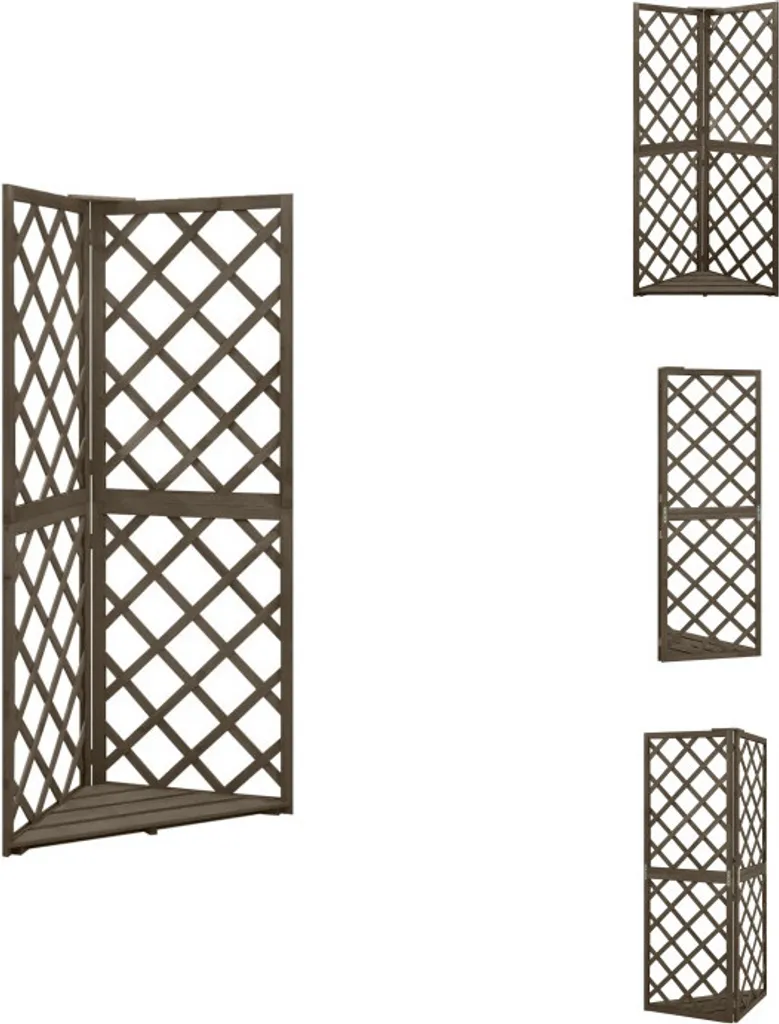 Support de Plantes Grimpantes en Angle Gris pour Rosiers et Clématites