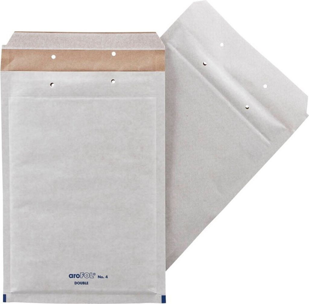 aroFOL DOUBLE Luftpolstertaschen 4/D grau für DIN B5, 50 St.