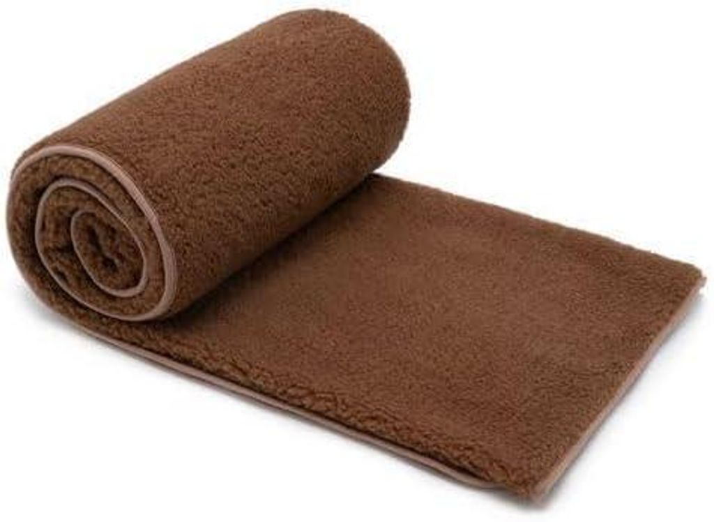 Best Wool Merino Wolldecke Schurwolle 140x200 cm Braun – Kuscheldecke aus 100% Wolle ca. 500 g/m² flauschig & atmungsaktiv