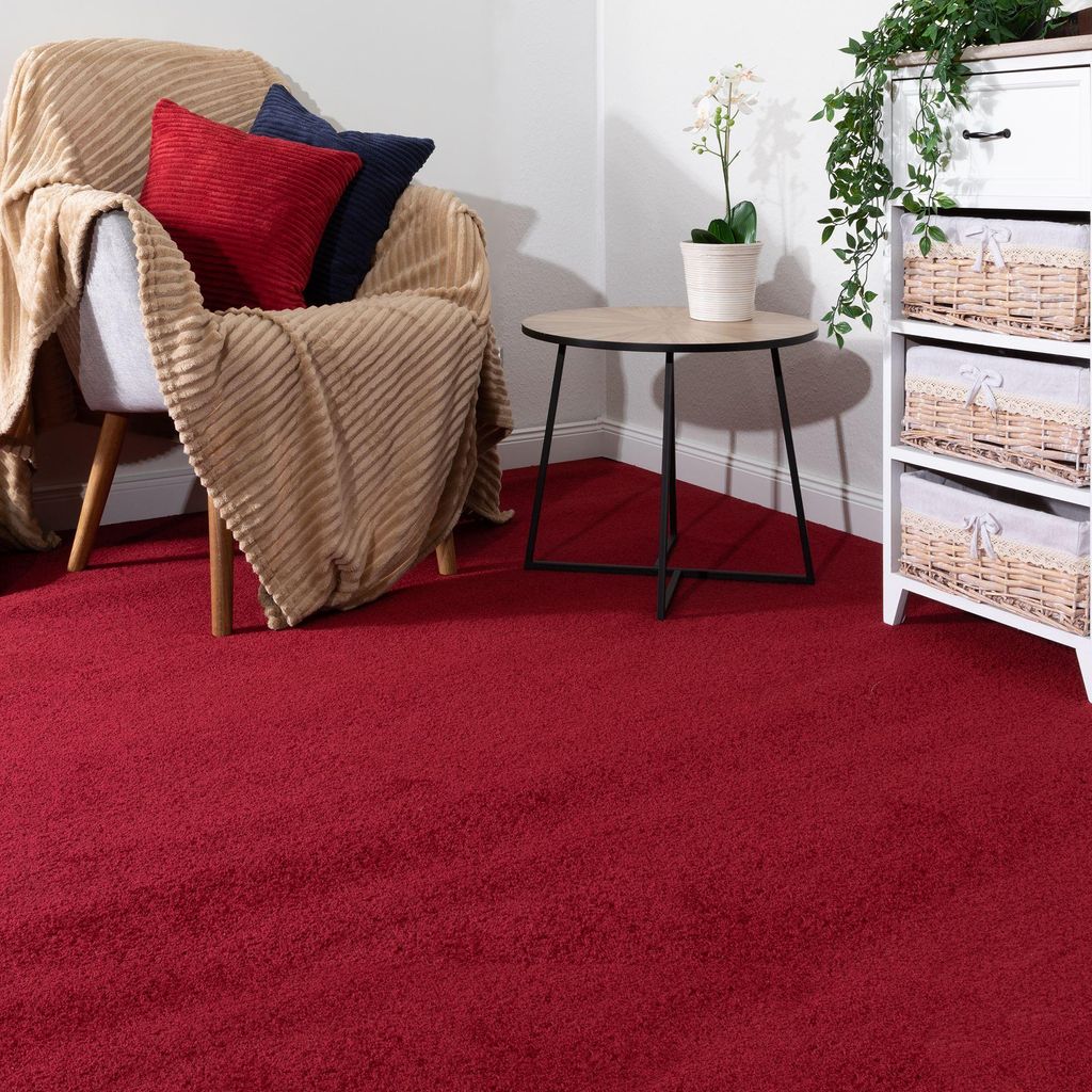 Steffensmeier Teppichboden Ibiza | Auslegware | Kinderzimmer ,Wohnzimmer,Schlafzimmer und Jugendzimmer | Rot, Größe: 300x600 cm