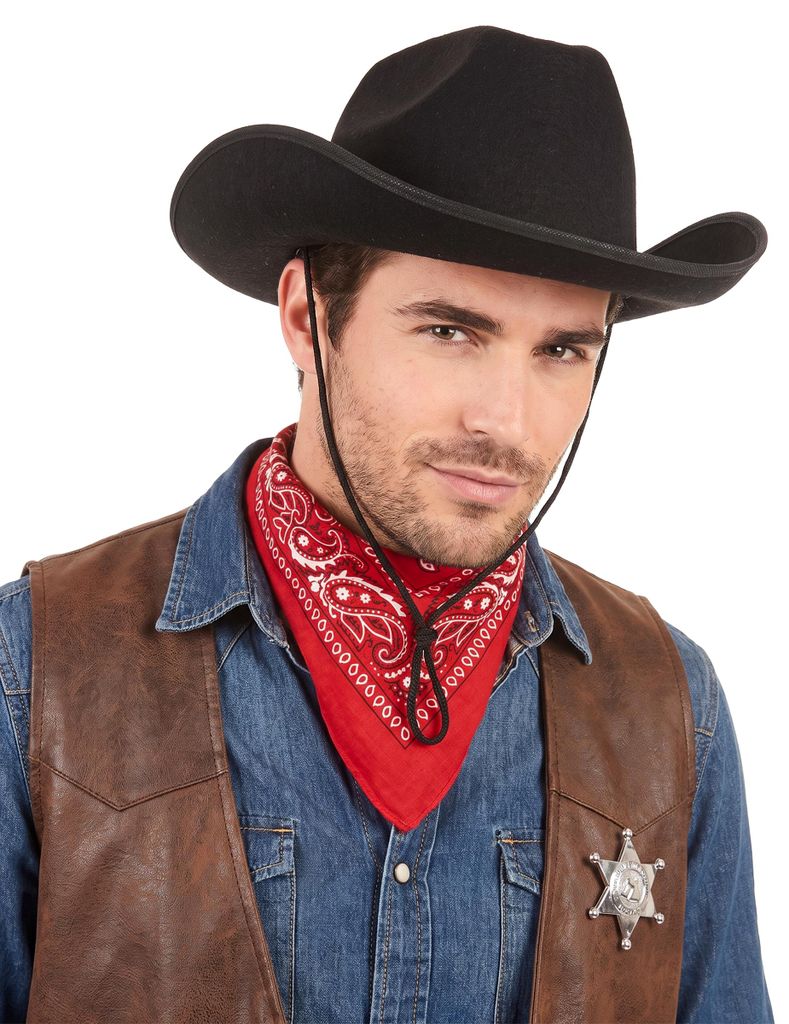 Cowboy-Hut Western-Hut schwarz - Einheitsgröße Produktbild  KI-generiertes Bild