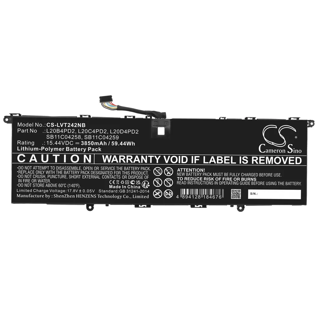 Batterie de remplacement pour PC portable Lenovo ThinkBook 14p G2 - 2