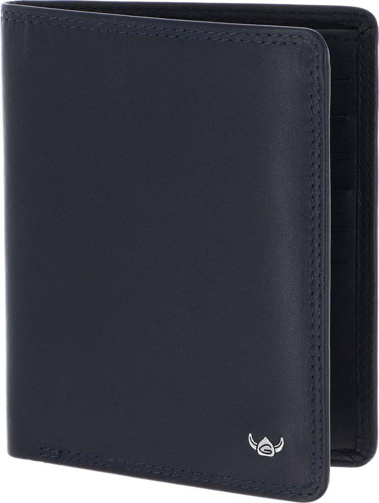 Golden Head Leder Kartenetui Polo RFID Protect Scheintasche ohne Münzfach 1328 Marineblau dunkelblau