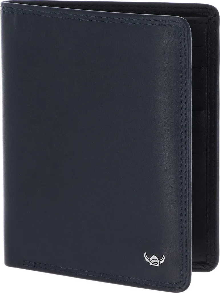 Porte-carte de Crédit en Cuir Véritable avec Protection RFID Bleu