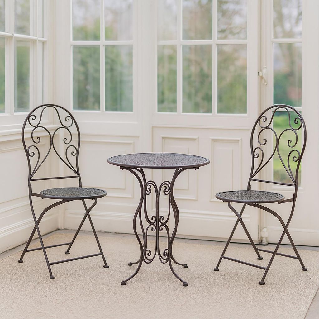 Bistroset aus Metall 3-teilig, detailreich verzier Produktbild 