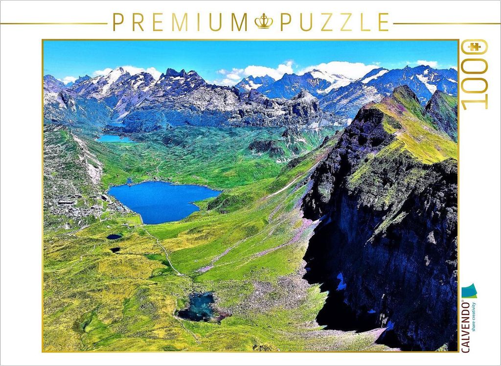 CALVENDO Puzzle Melchsee Frutt | 1000 Teile Lege-Größe 64x48cm Foto-Puzzle für glückliche Stunden